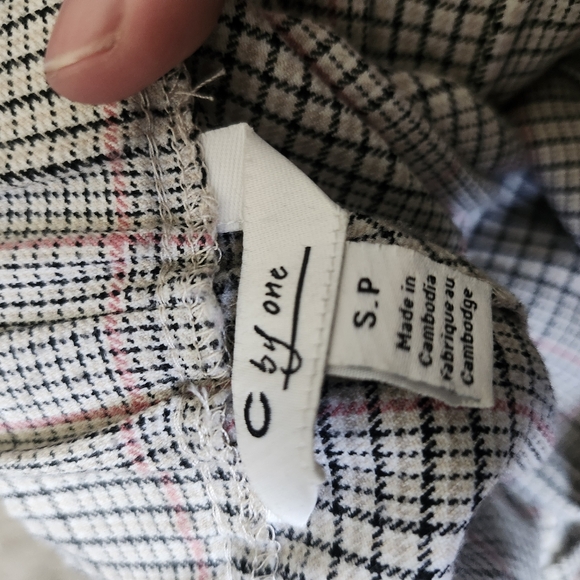C by One Plaid Drawstring Pants – Size Small – Light Academia Minimalist - Picture 11 of 11